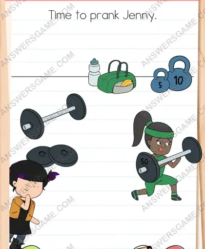 Time to prank Jenny. Brain Test 4 Level 66