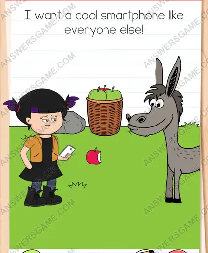 I want a cool smartphone like everyone else. Brain Test 4 Level 72