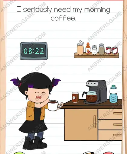 I seriously need my morning coffee. Brain Test 4 Level 82