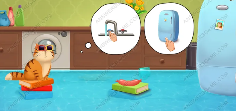 Help Muffin get the sausage. Pet's Riddles Level 16