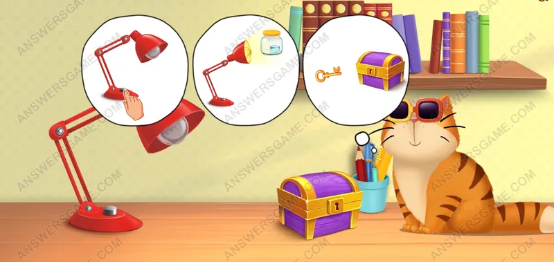 Open the treasure chest. Pet's Riddles Level 32