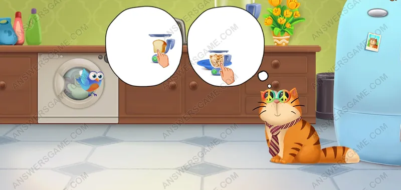 Atrapar el pájaro. Pet's Riddles Nivel 113