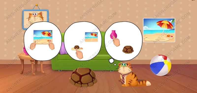 On which side is the turtles head. Pet's Riddles Level 109