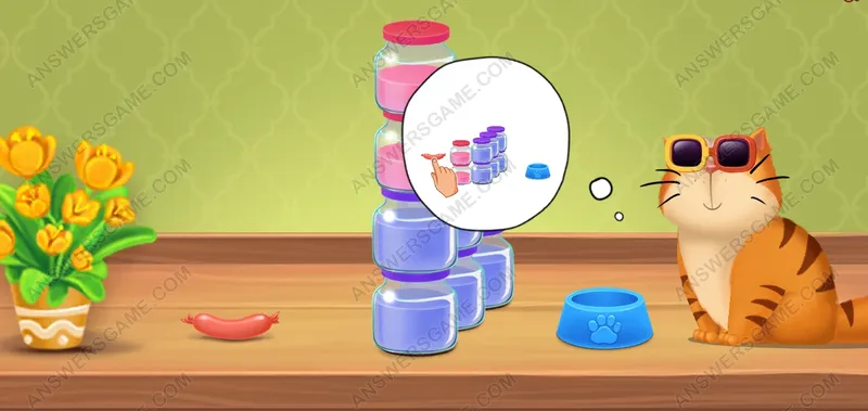 Help Muffin get the sausage. Pet's Riddles Level 2