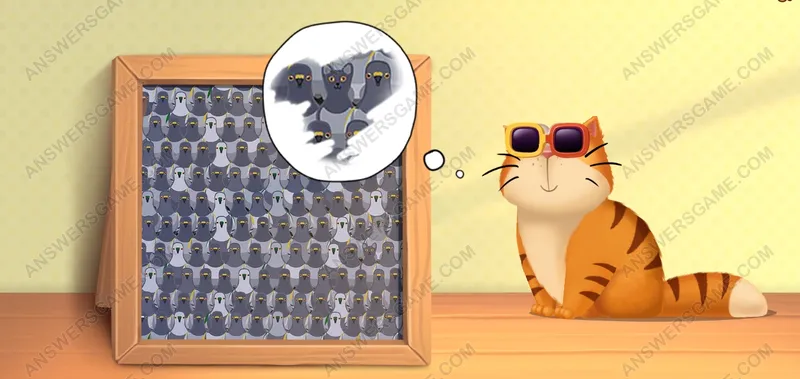 Find the cat. Pet's Riddles Level 56