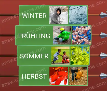 Lösungen für Word Logic Schloss 1 Vier Jahreszeiten