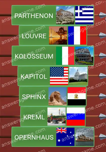 Lösungen für Word Logic Schloss 1 Sehenswürdigkeiten