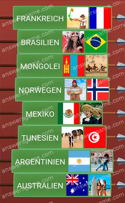 Lösungen für Word Logic Schloss 1 Länder der Erde
