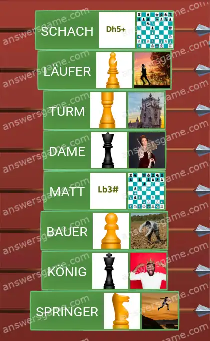 Lösungen für Word Logic Schloss 1 Schachspiel