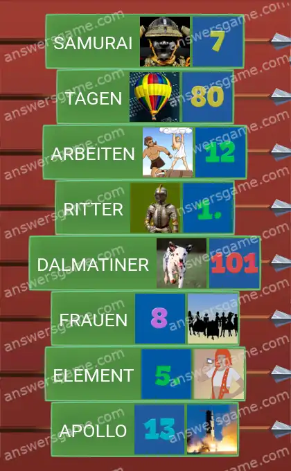 Lösungen für Word Logic Schloss 1 The Magnificent 7