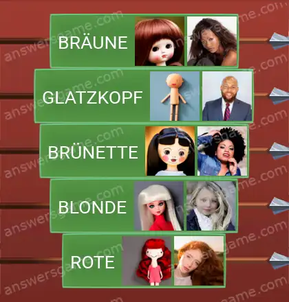 Lösungen für Word Logic Schloss 1 Haarfarbe