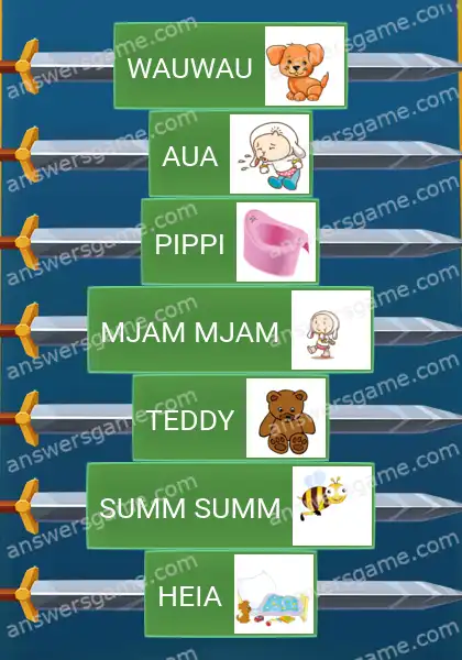 Lösungen für Word Logic Schloss 1 Babysprache