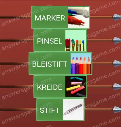 Lösungen für Word Logic Schloss 1 Schreibgeräte