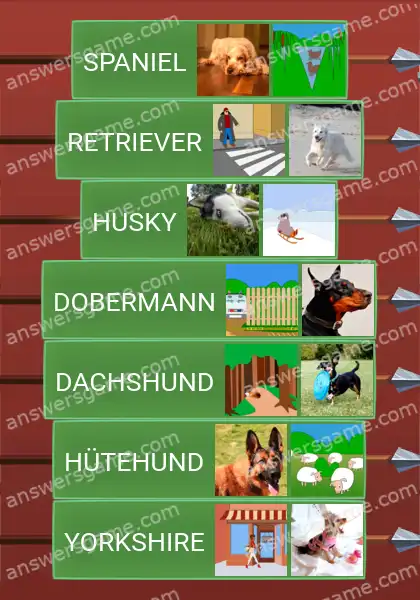Lösungen für Word Logic Schloss 1 Hilfreiche Hunde
