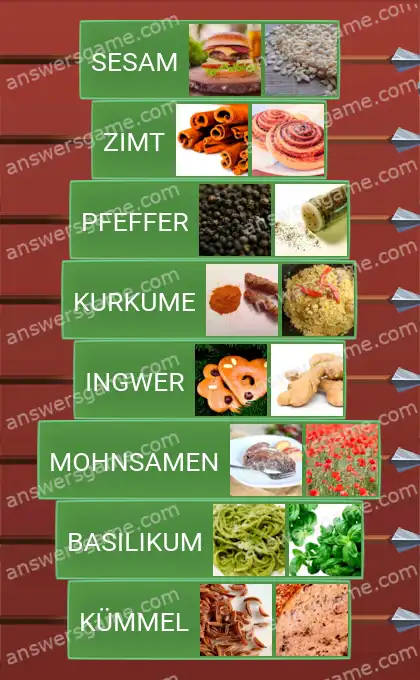 Lösungen für Word Logic Schloss 2 Gewürze