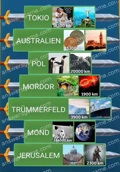 Lösungen für Word Logic Schloss 2 Von A nach B