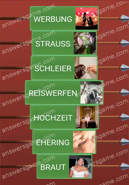 Lösungen für Word Logic Schloss 2 Hochzeitsfeier