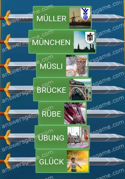 Lösungen für Word Logic Schloss 2 Ü-Tag