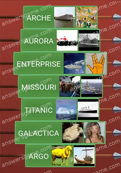 Lösungen für Word Logic Schloss 2 Legendäre Schiffe