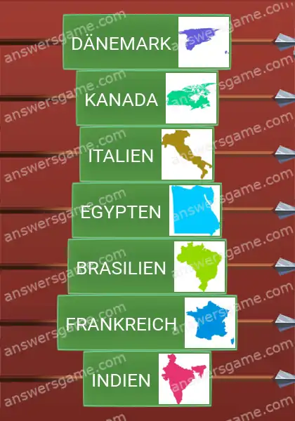 Lösungen für Word Logic Schloss 3 Länderformen