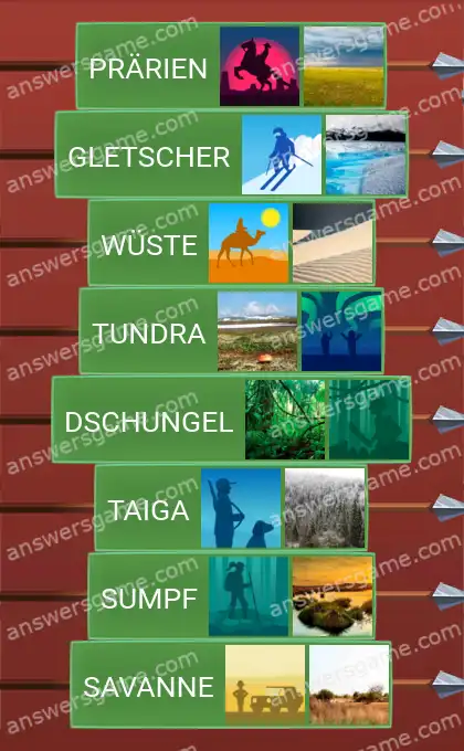 Lösungen für Word Logic Schloss 3 Einheimische Gebiete