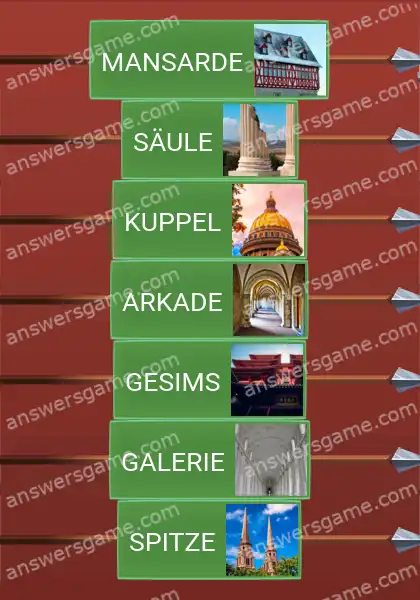 Lösungen für Word Logic Schloss 3 Architektur