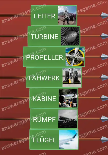 Lösungen für Word Logic Schloss 3 Arten der Flugzeuge
