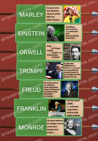 Lösungen für Word Logic Schloss 3 Wessen Zitat ist das