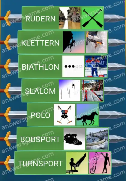 Lösungen für Word Logic Schloss 3 Verbundene Sportarten