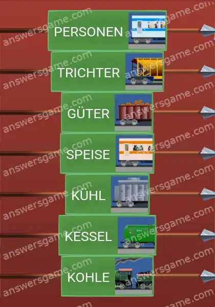 Lösungen für Word Logic Schloss 3 Eisenbahnwagen