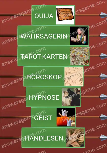 Lösungen für Word Logic Schloss 4 Paranormales