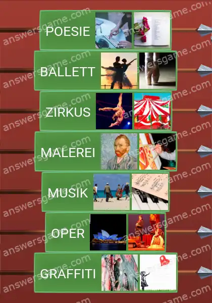 Lösungen für Word Logic Schloss 4 Kunst