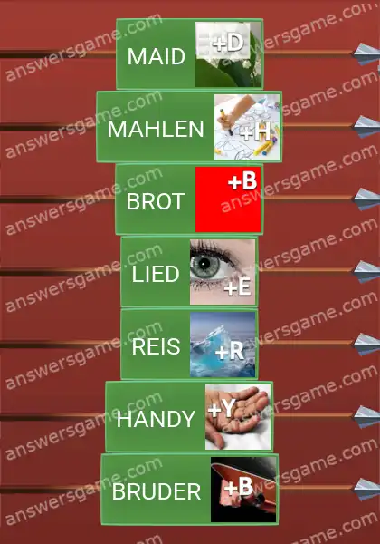 Lösungen für Word Logic Schloss 4 Den Buchstaben hinzufügen