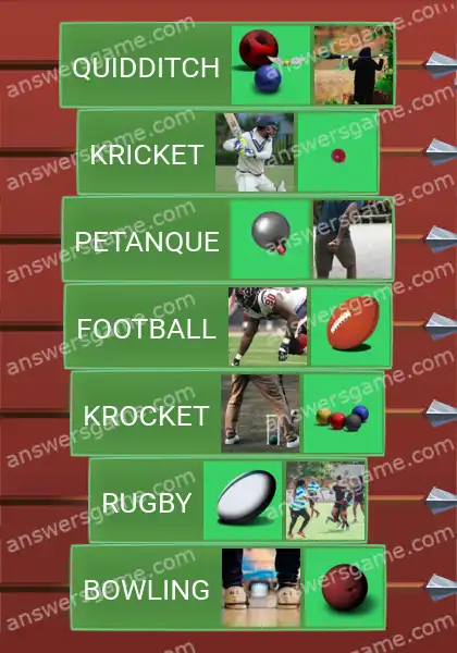 Lösungen für Word Logic Schloss 4 Wofür ist dieser Ball