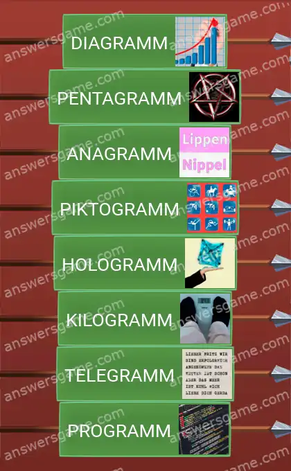 Lösungen für Word Logic Schloss 4 gramm