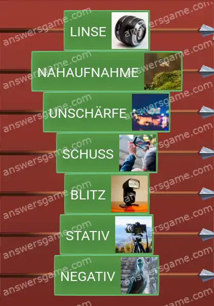 Lösungen für Word Logic Schloss 4 Leidenschaft für Fotografie