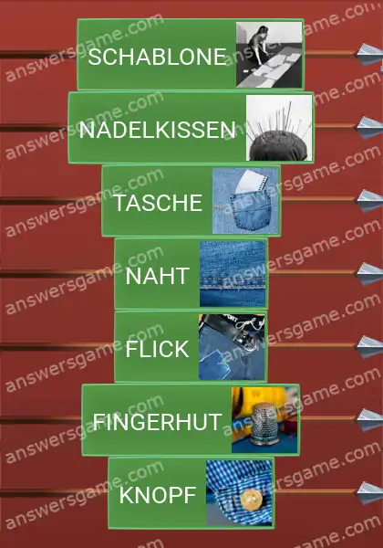 Lösungen für Word Logic Schloss 4 Nähen