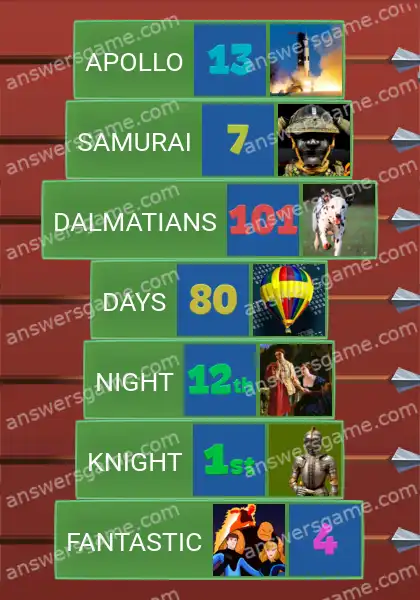 Answers to the game Word Logic Castle 1 The Magnificent 7