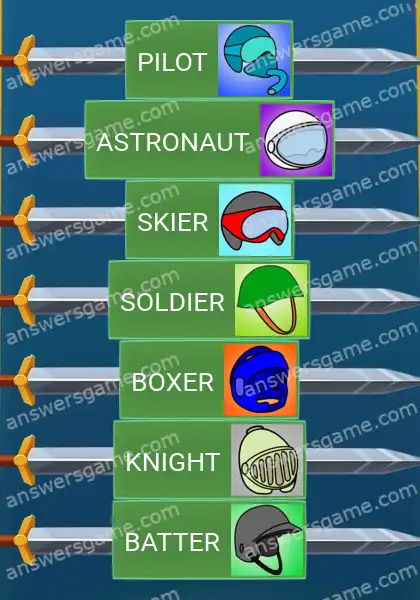 Answers to the game Word Logic Castle 1 Mind your head