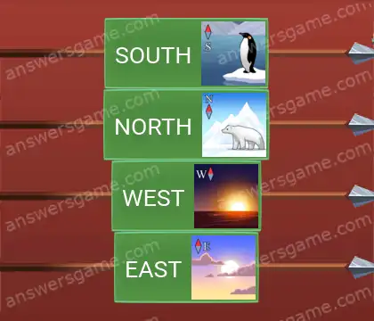 Answers to the game Word Logic Castle 1 Compass