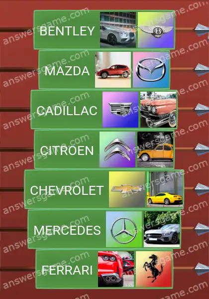 Answers to the game Word Logic Castle 1 Car brand