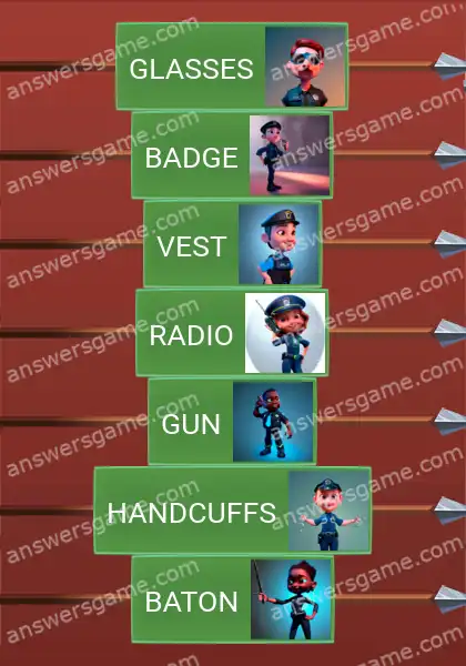 Answers to the game Word Logic Castle 1 The Police