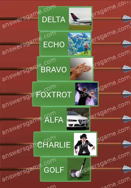 Answers to the game Word Logic Castle 2 Yankee, this is Tango