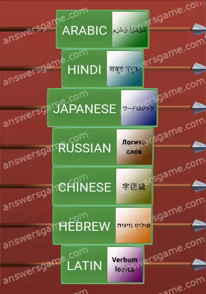 Answers to the game Word Logic Castle 2 Written language