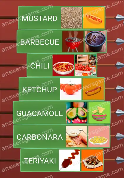 Answers to the game Word Logic Castle 2 Sauce it up