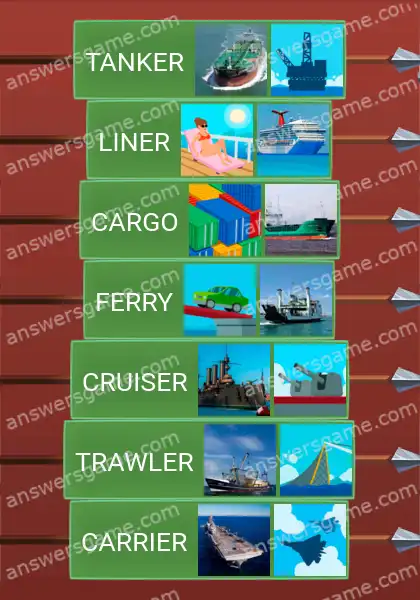 Answers to the game Word Logic Castle 2 Transmarine