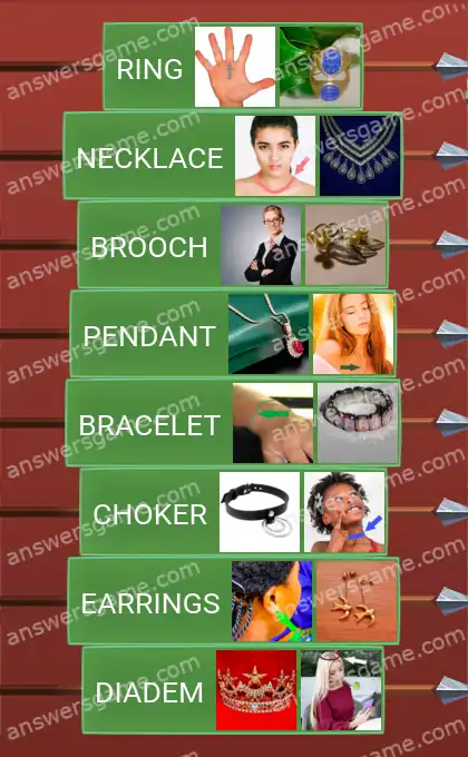 Answers to the game Word Logic Castle 2 Worn around or attached