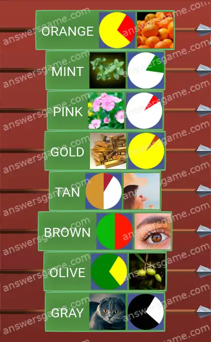 Answers to the game Word Logic Castle 2 Mixing colors