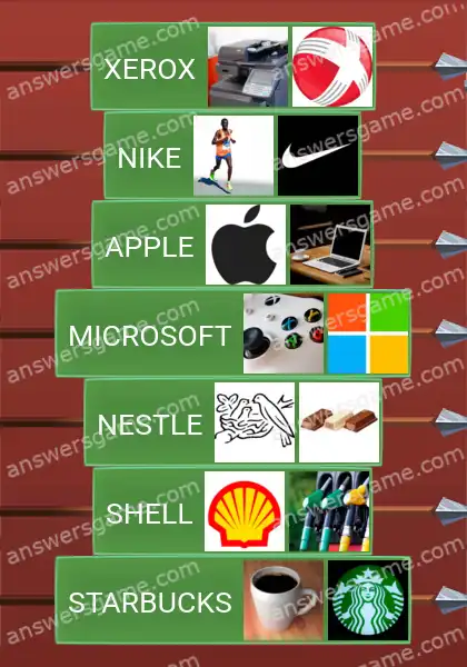 Answers to the game Word Logic Castle 3 Trademarks