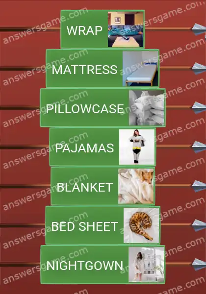 Answers to the game Word Logic Castle 3 Make the bed